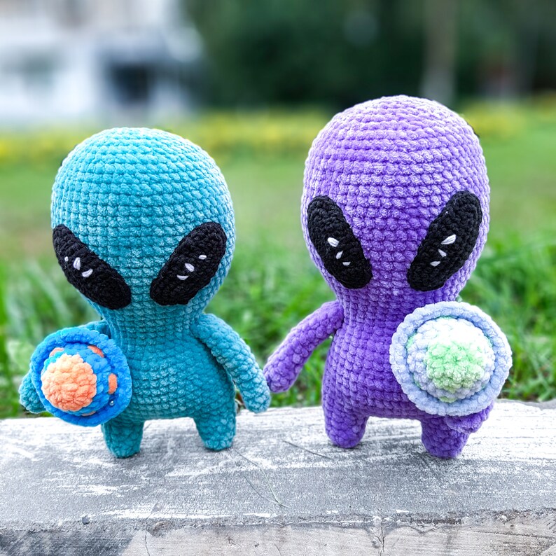 Crochet plush alien pattern, cute crochet toy pattern, crochet amigurumi pattern image 6