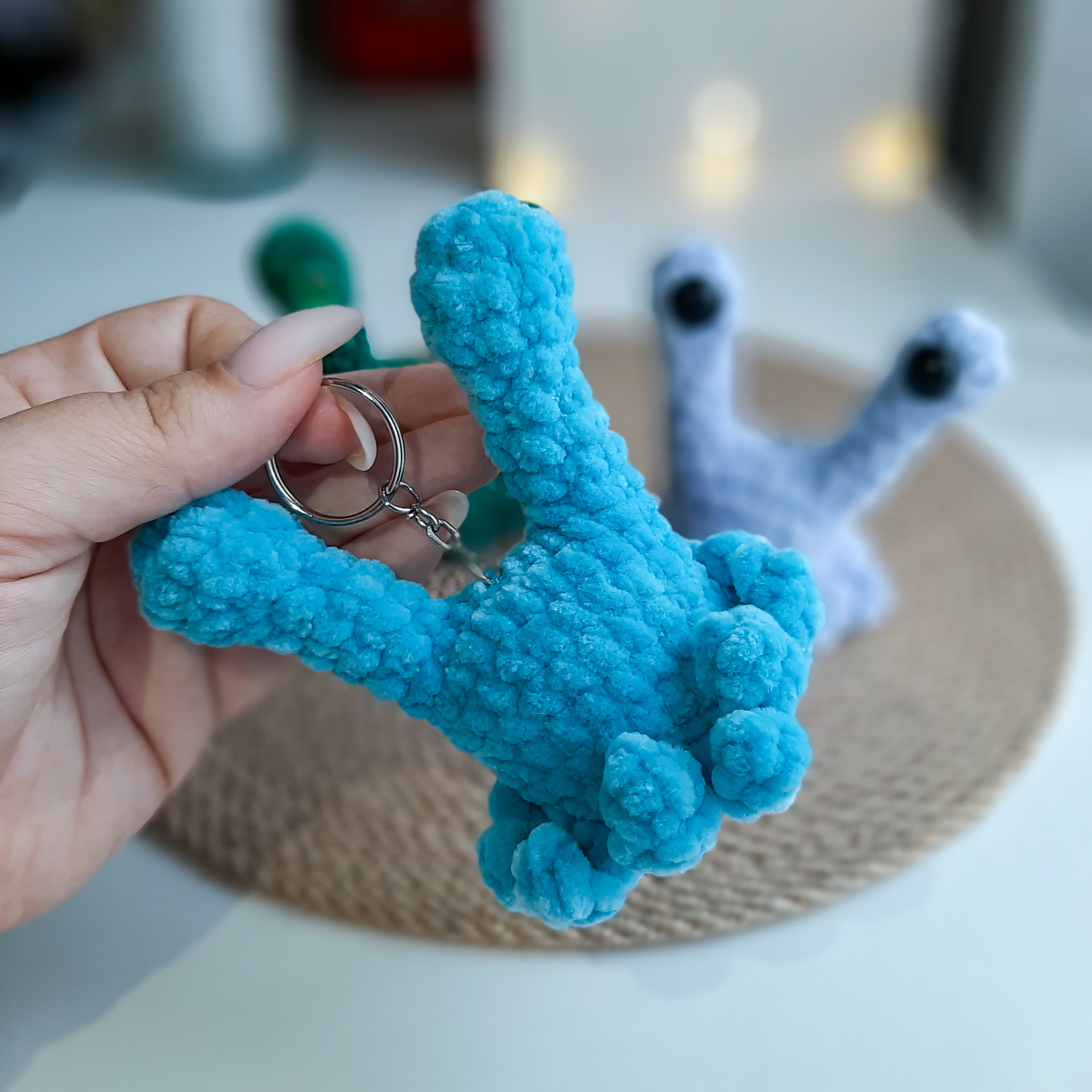 Slug Keychain Module Crochet Alien Slug Keychain Pattern: Plush Amigurumi (PDF Pattern) - Etsy