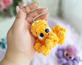Crochet Octopus Keychain Pattern: No Sew Amigurumi (PDF Download