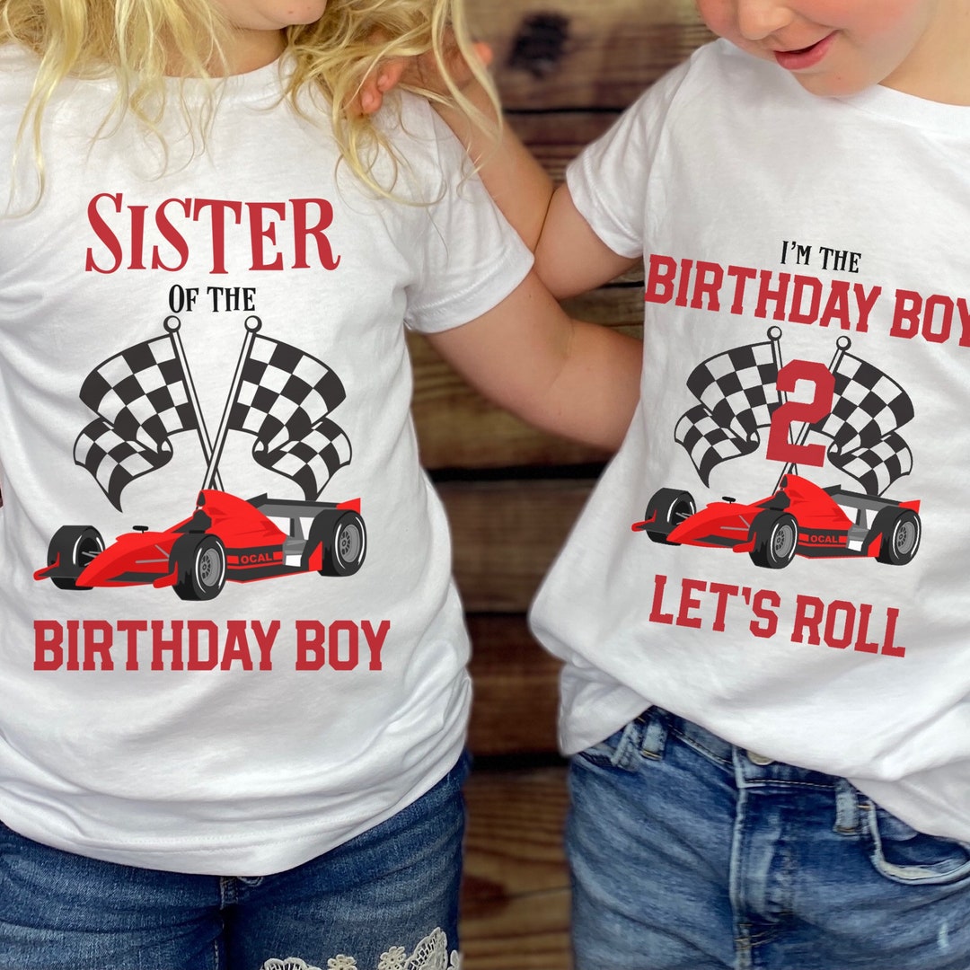 Family Racecar T, Race Car Birthday Tee, Birthday Boy Shirt, Racecar