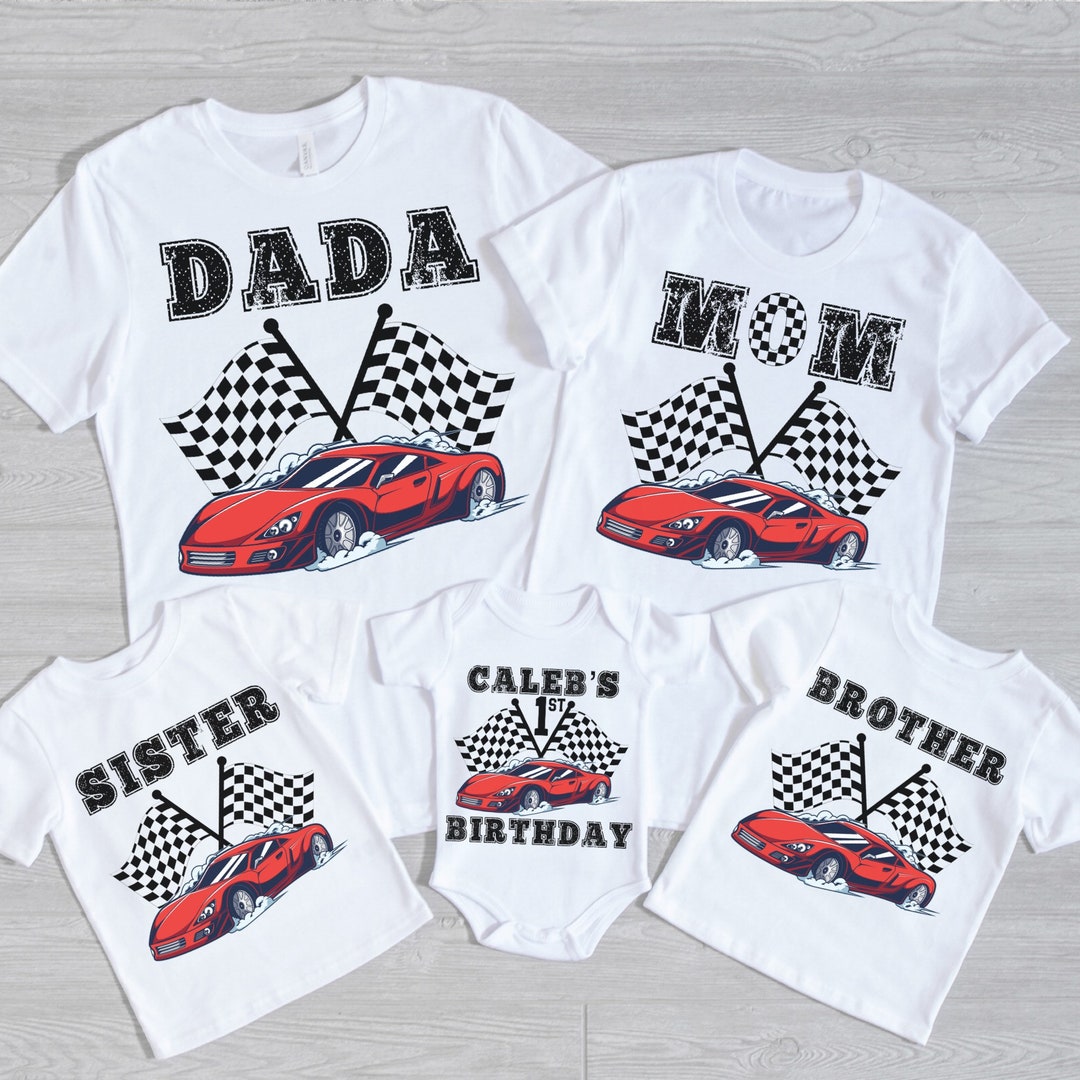 Family Racecar T, Race Car Birthday Tee, Birthday Boy Shirt, Racecar
