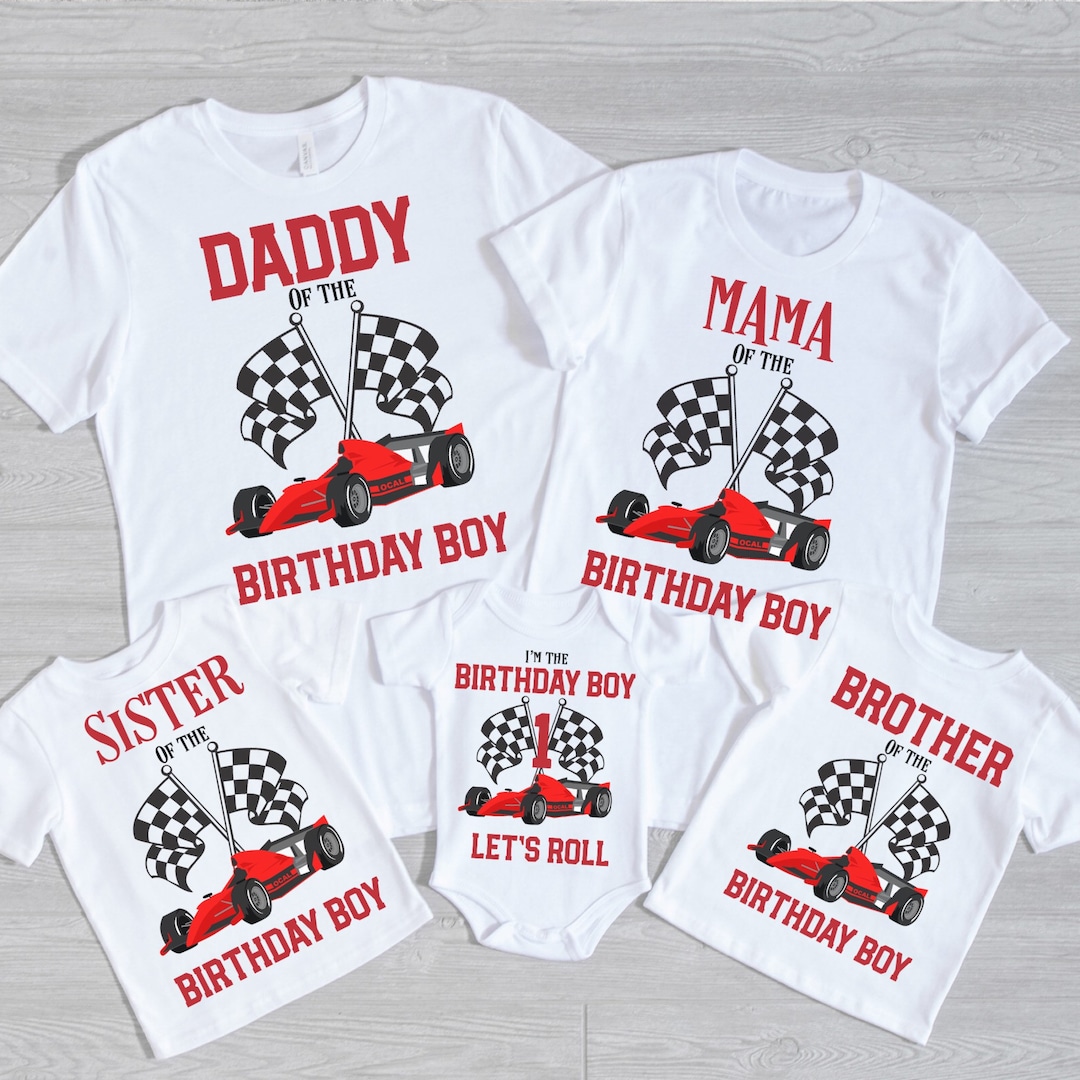 Family Racecar T, Race Car Birthday Tee, Birthday Boy Shirt, Racecar