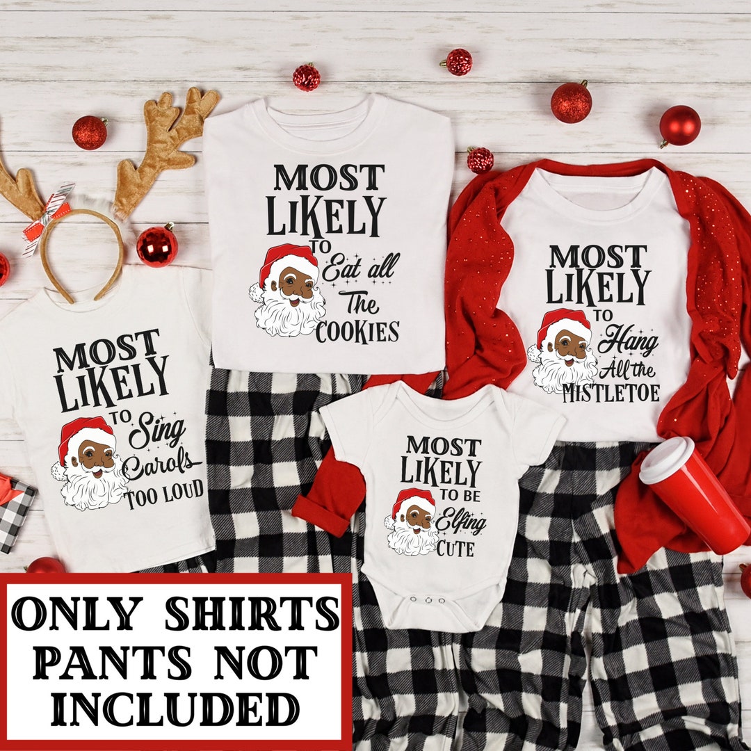 Black Santa Claus Pjs, Black Santa Pajamas, Black Santa Family Pjs ...