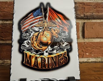 U.S. Marines Design on Slate