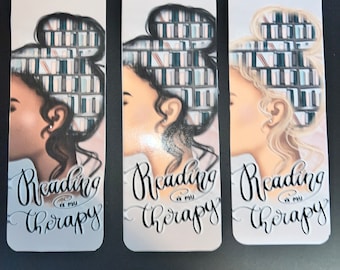 Reading is my Therapy Bookmark