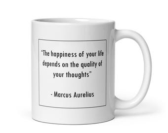 Marcus Aurelius quote mug, Stoic quote mugs, Stoic mugs UK