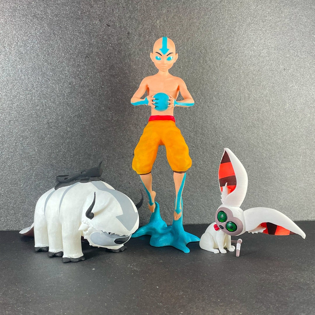 Avatar:the Last Airbender Avatar Aang Appa Momo 3D Printed Miniature ...