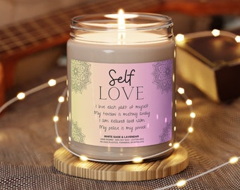 Self Love Candle, Self Love Affirmations, Self Care Candle, Self Love gift, Mental health, Love yourself, Self Love, Mindfulness Candle