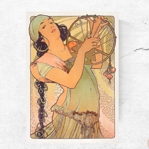 Salomé (1897) Alphonse Mucha Art Nouveau Printable Poster Retro Home Decor Painting to frame 5 SIZES Download Vintage Housewarming Wall Art