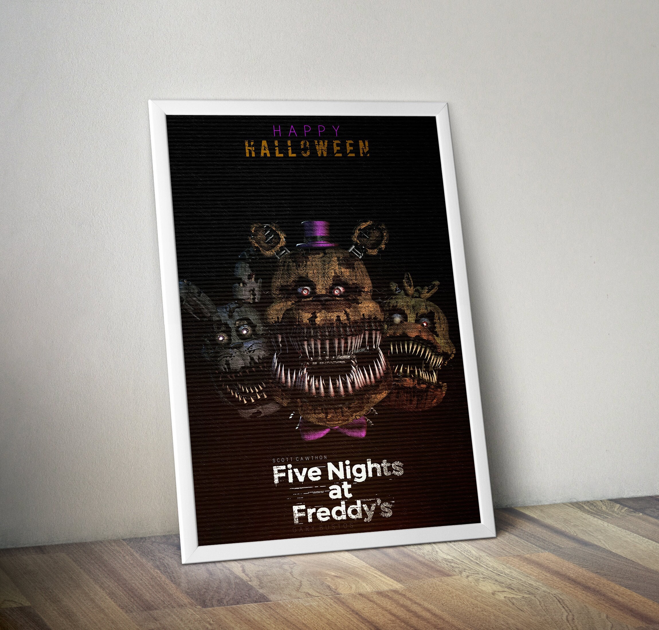 FREDDY, CAN YOU SURVIVE FIVE NIGHTS AT FREDDYS, 2023. Halloween Mounted  Print for Sale by Mycutedesings-1