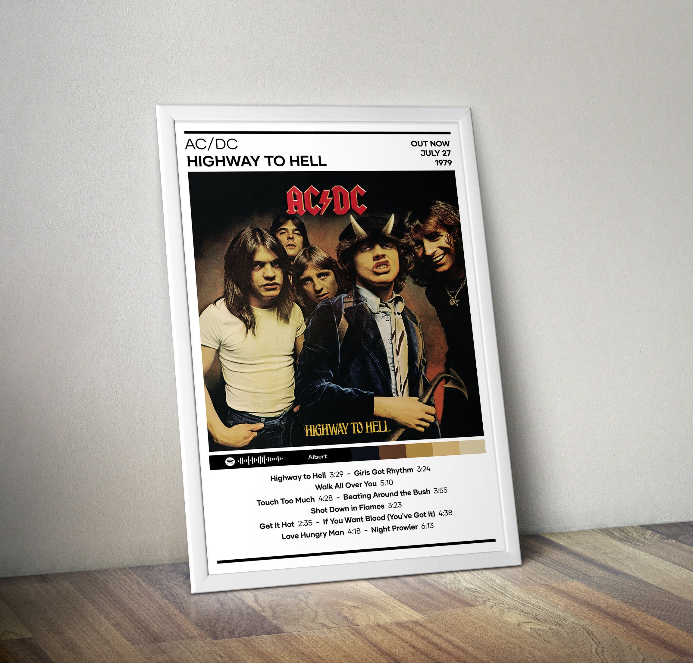 AC/DC Poster Highway to Hell Poster 4 Color Rock Music Poster Album ...