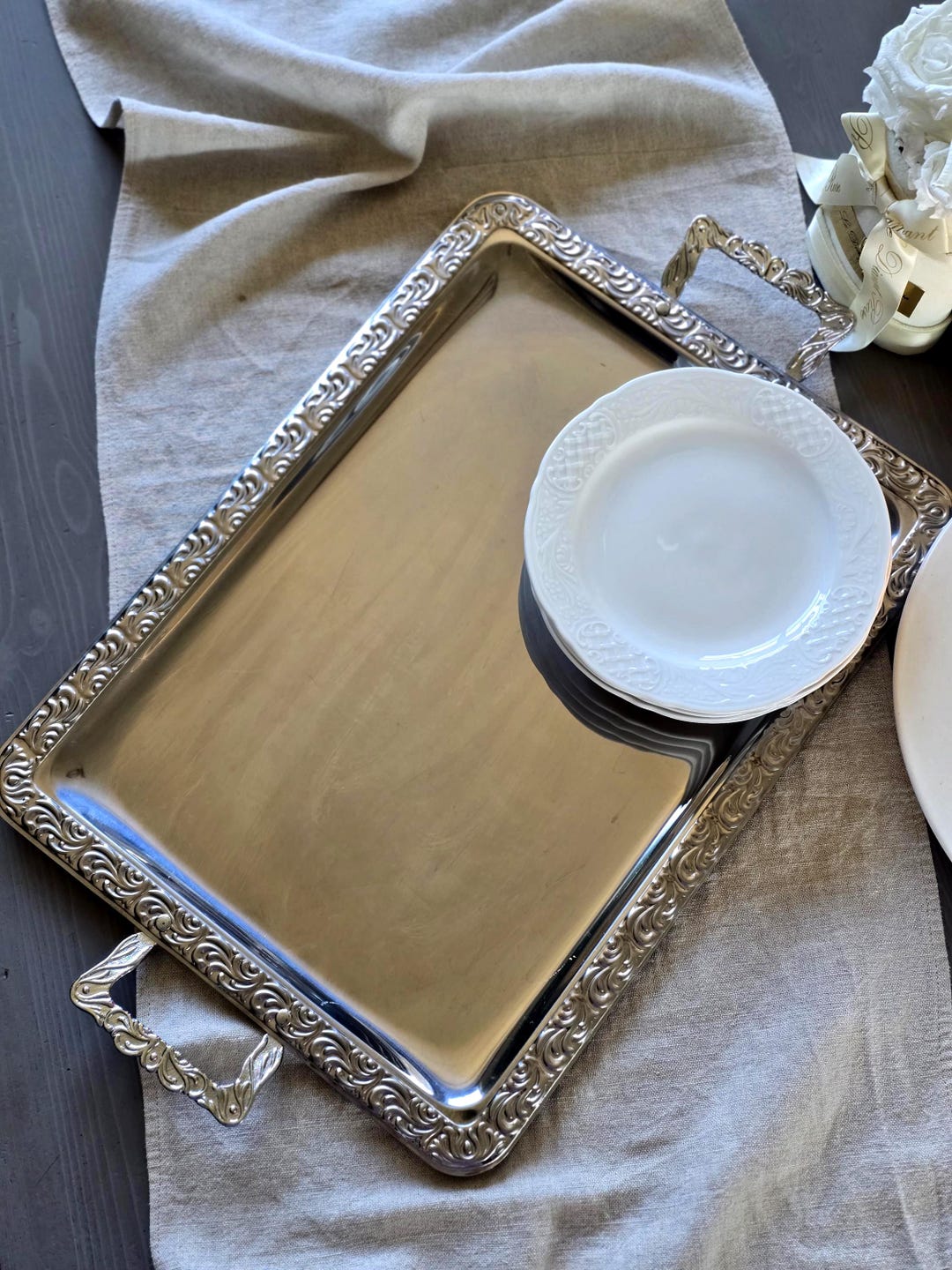 Best HD Pictures about  Vintage Metal Serving Trays  with No AI Images