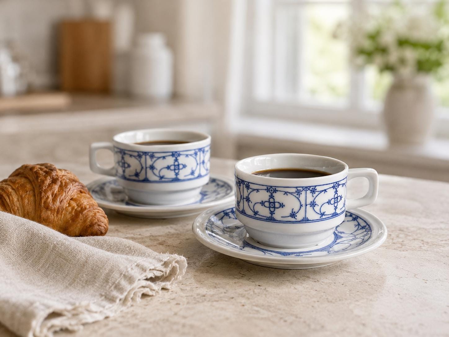 Vintage kobaltblaue tasse