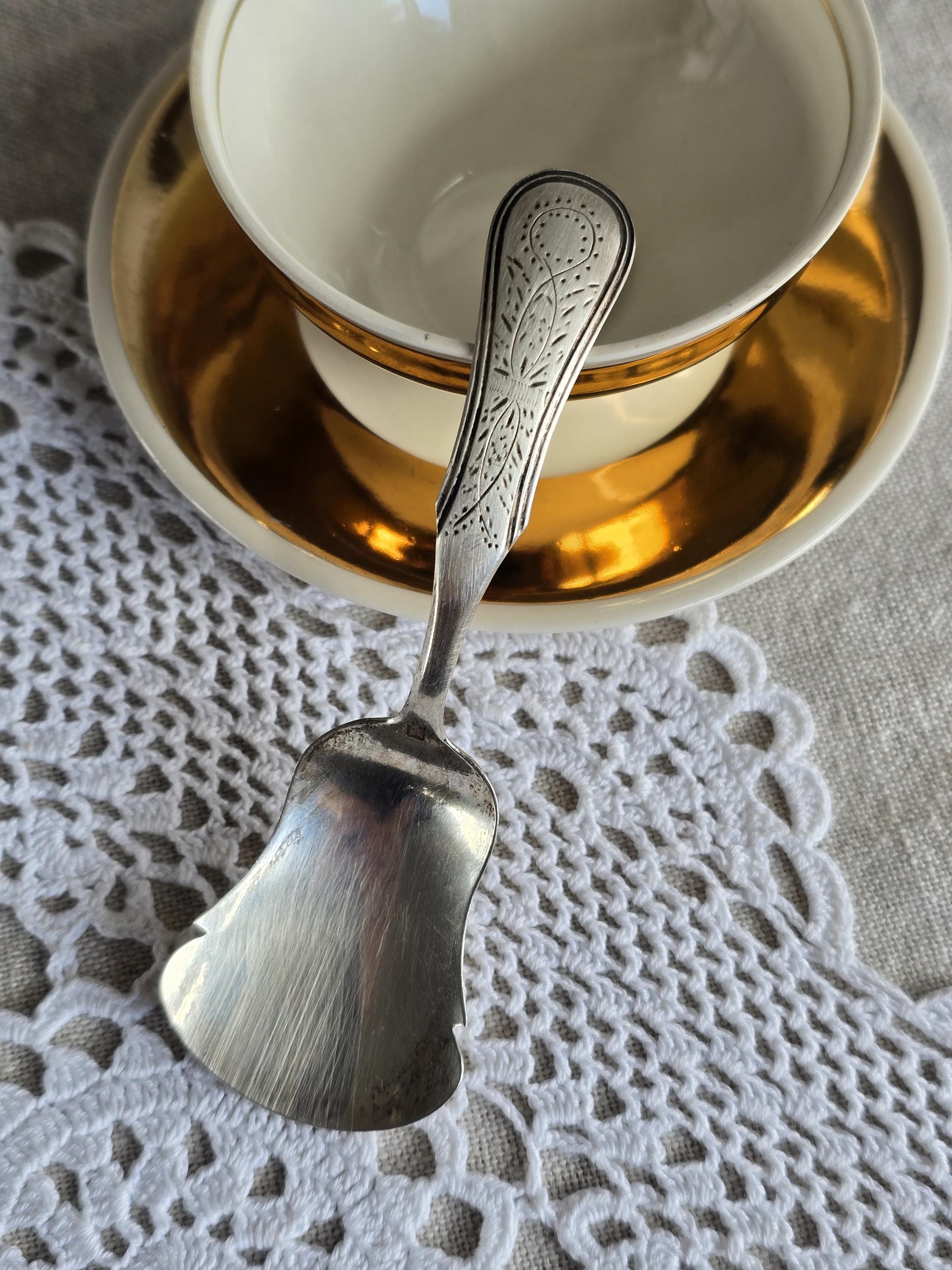 Rare Antique Dutch Silver Spoon – 1860 Schoonhoven Hallmark, Hand