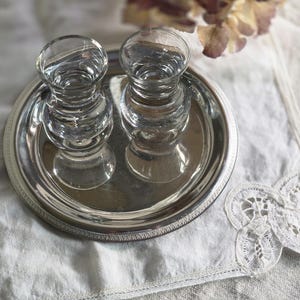 Vintage Italian Silver-Tone Round Tray – Brevettato Marked, 14.5 cm, Elegant Beaded Rim, Mid-Century Serving Dish