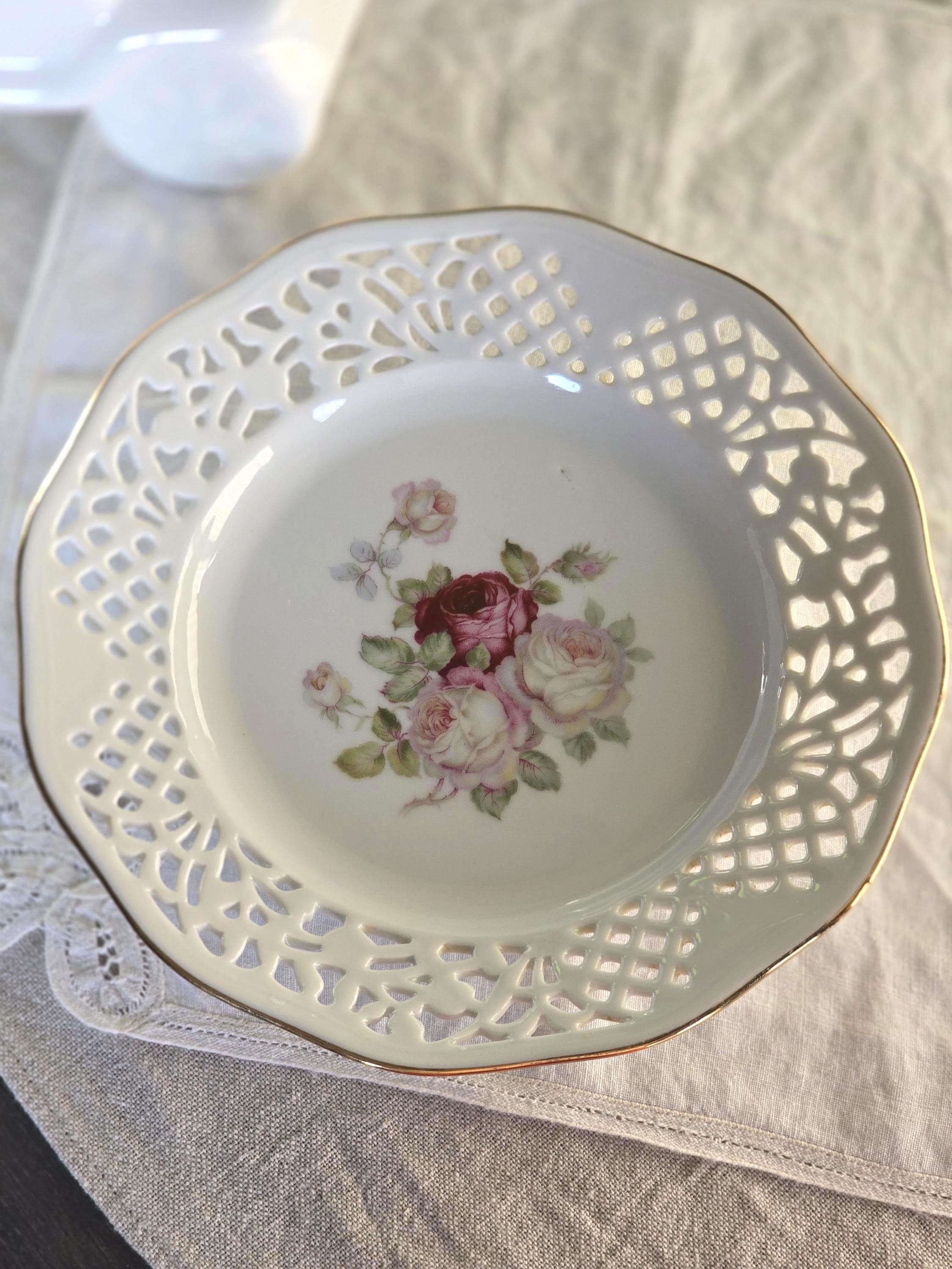 Vintage Schumann Arzberg Bavaria Pierced Wall Plate With