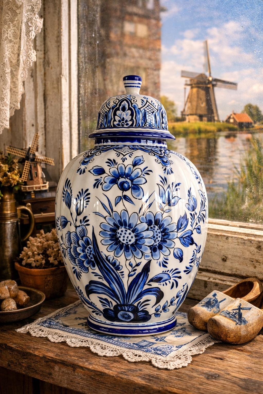 Deruta デルトゥ 花瓶 青い花装飾 Delfia vase - Etsy 日本
