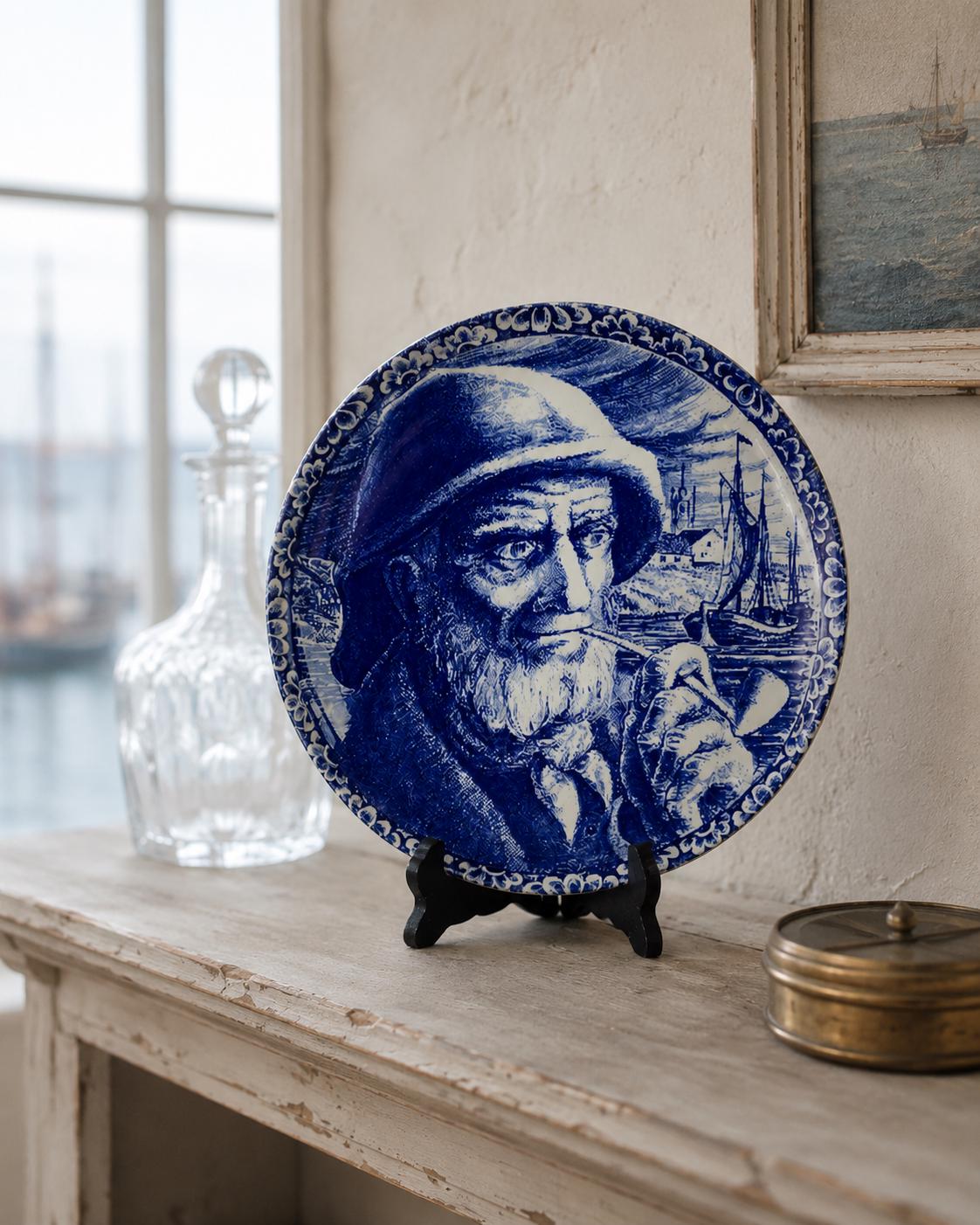 Boch Delft Plate Fisherman - Etsy