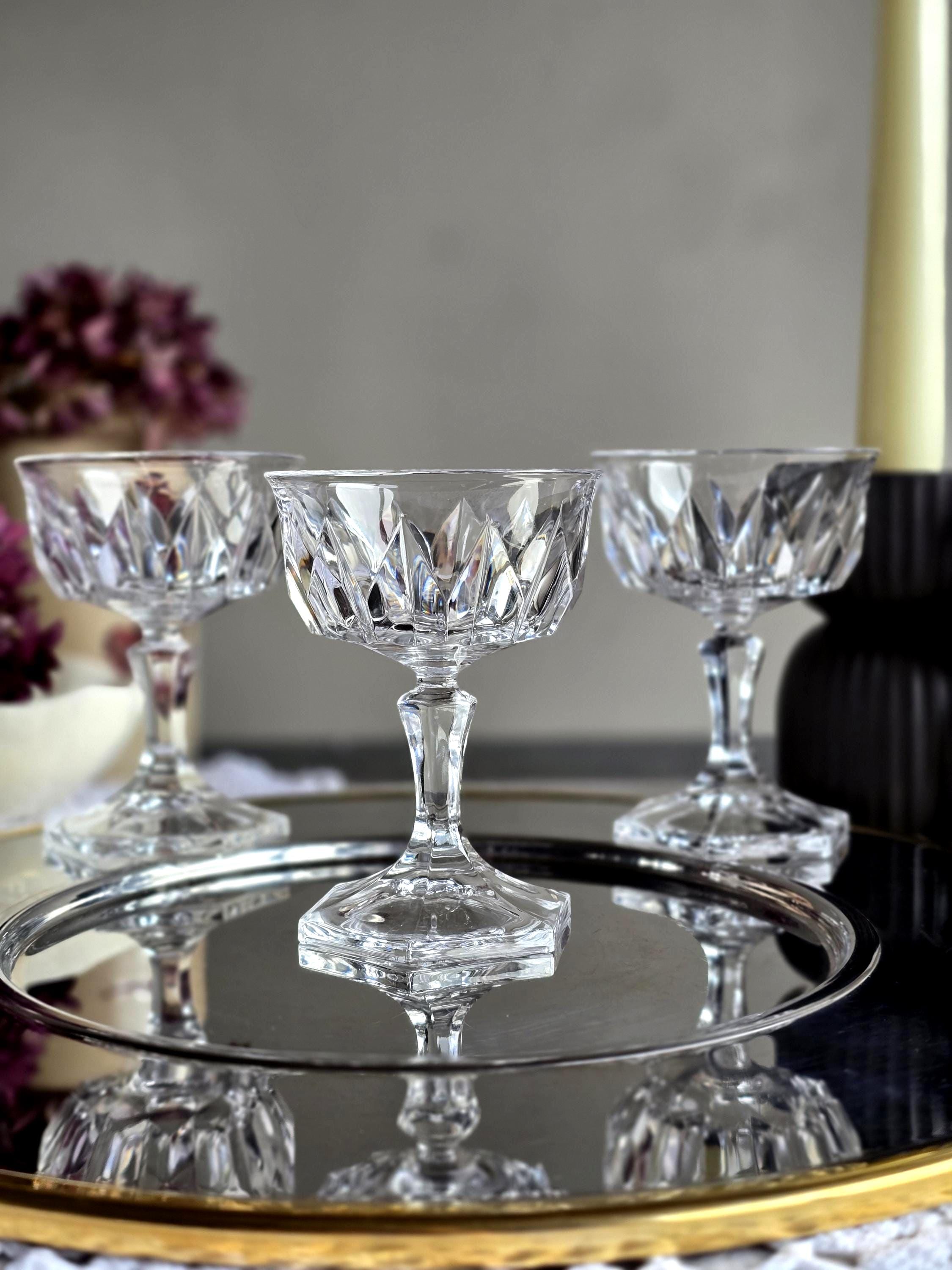 Small crystal dessert cups vintage - Etsy 日本