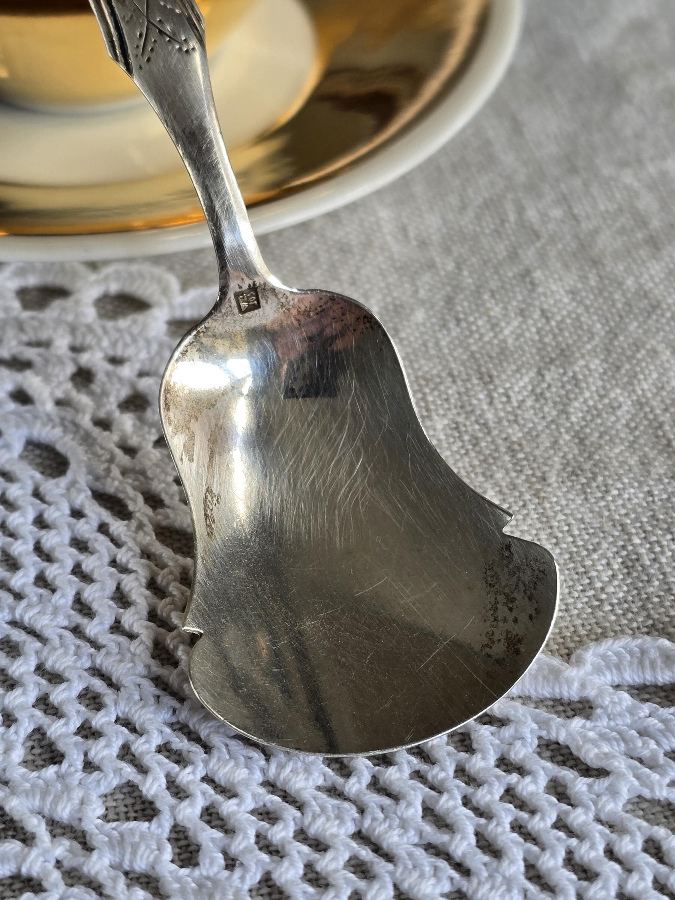Rare Antique Dutch Silver Spoon – 1860 Schoonhoven Hallmark, Hand