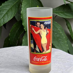Vintage Coca-Cola Glass 1950s | Collectible Retro Cola Advertising Drinkware