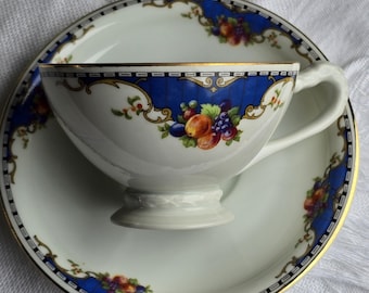 Haas & Czjzek Tekopp med fat, tjeckoslovakien, 1930-tal, porslin, Schlaggenwald, art déco