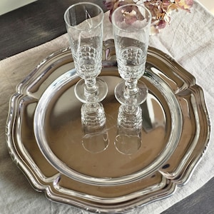 Vintage Inox Massif Stainless Steel Platter – 32 cm Classic French Serving Tray
