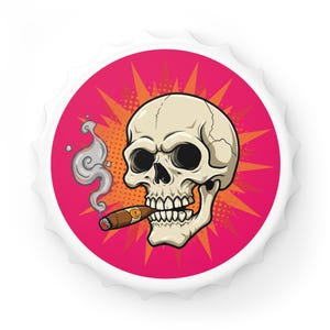 Skull Bottle Opener | Retro Bar Tool, Funky Gift for Beer Lovers, Halloween Decor, Pirate Party Accessory, Unique Man Cave Decor