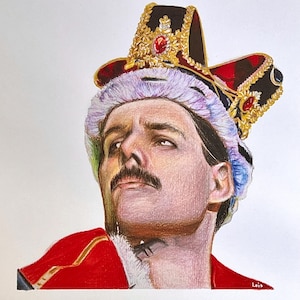 Freddie Mercury, Queen A4 art print