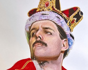 Freddie Mercury, Queen A4 art print
