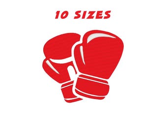 Boxing gloves embroidery design, box embroidery design, 10 sizes. INSTANT DOWNLOAD
