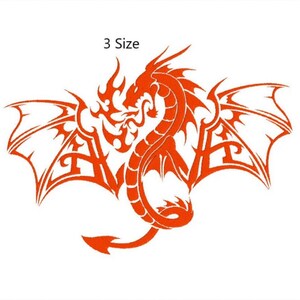 Dragon Silhouette embroidery design, Dragon embroidery file. INSTANT DOWNLOAD