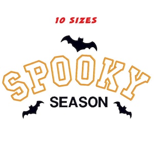 Spooky Season - Halloween Embroidery Design for Embroidery Machines. 1 size. INSTANT DOWNLOAD.