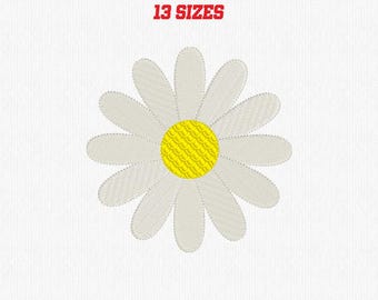 Daisy embroidery design. 13 sizes. Instant download.
