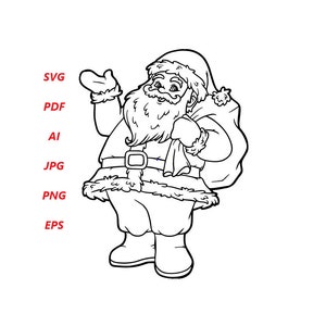 Santa Claus svg, Christmas svg, Cricut clipart svg, silhouette clipart svg. INSTANT DOWNLOAD
