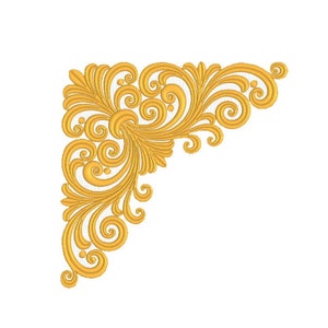 Baroque embroidery design decoration corner, embroidery design decoration. INSTANT DOWNLOAD