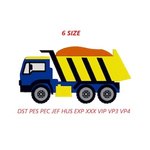 Truck Embroidery Design – Digital File for Embroidery Machines | Vehicle Embroidery for Kids. 8 Sizes. INSTANT DOWNLOAD