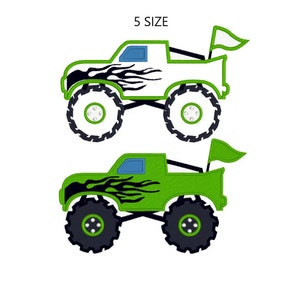Monster Truck applique embroidery design, Monster Truck embroidery design. 5 Measurements. INSTANT DOWNLOAD