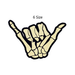Skeleton shaka embroidery design, skeleton embroidery design. 6 sizes. INSTANT DOWNLOAD