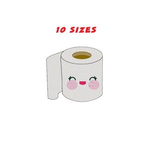 Carta igienica disegno ricamo, 10 taglie. DOWNLOAD INSTANTANEO