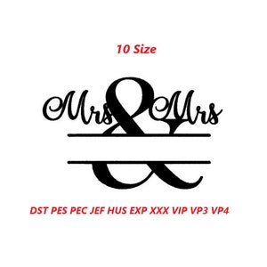 Mr and Mrs monogram frame embroidery design, wedding monogram frame embroidery design. 10 Size. INSTANT DOWNLOAD