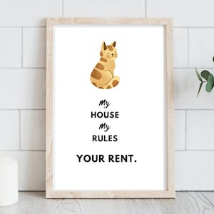 My House My Rules - Personalized Poster/Wrapped Canvas - Gift For Cat –  Macorner