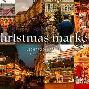 May include: A collage of images showcasing Christmas markets. The scenes include festive stalls, people, and holiday decorations. The text "Christmas markets" is overlaid on the images. The overall theme is a celebration of the holiday season.