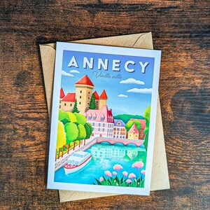 Carte postale Annecy Vieille ville | Illustration, papeterie image 2