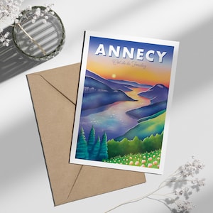 Carte postale Annecy Col de la Forclaz | Illustration, papeterie