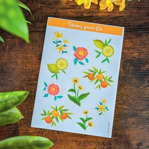 Planche de stickers thème Été | Illustration, papeterie