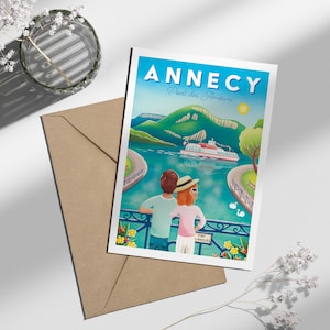 Carte postale "Pont des Amours" | Illustration, papeterie