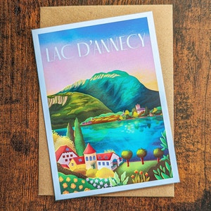 Carte postale "Lac d'Annecy" | Illustration, papeterie 画像 2