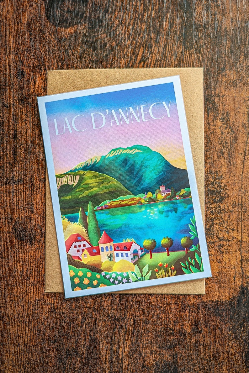 Carte postale "Lac d'Annecy" | Illustration, papeterie 画像 2