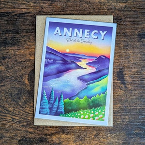 Carte postale Annecy Col de la Forclaz | Illustration, papeterie immagine 2